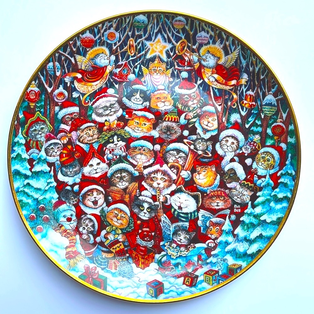Santa Claws Plate- Franklin Mint Limited Edition
